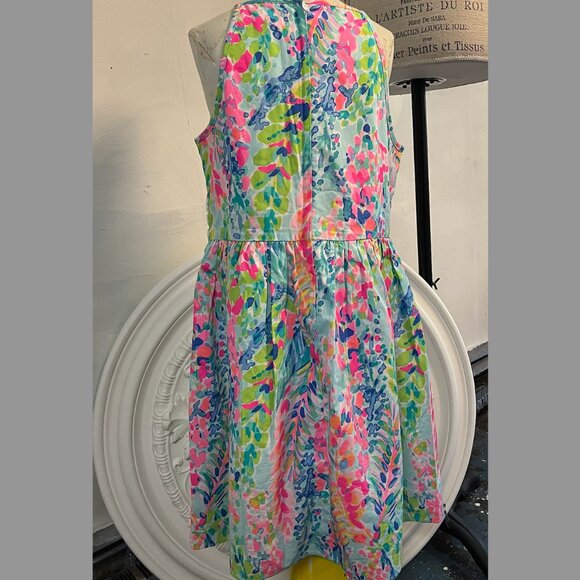Lilly Pulitzer Girls Elize Dress in Catch the Wave size 10 - Picture 4 of 6